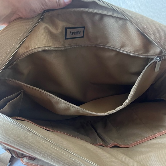 Hartmann The Hudson Collection Twill and Leather Travel Bag NWT - Picture 7 of 8